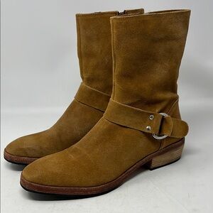 FREE PEOPLE VIENNA ANKLE BOOT CAMEL COLOR SUEDE EU 40 FITS LIKE 8.5 LIKE NEW